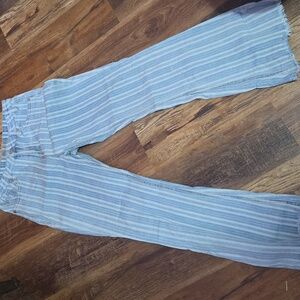 Striped Blue Flare Jeans